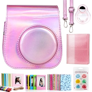 caiul camera accessories bundle compatible with fujifilm instax mini 11 symphony pink
