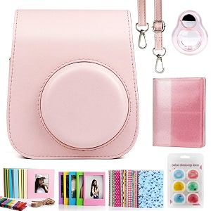 caiul camera accessories bundle compatible with fujifilm instax mini 11 pink