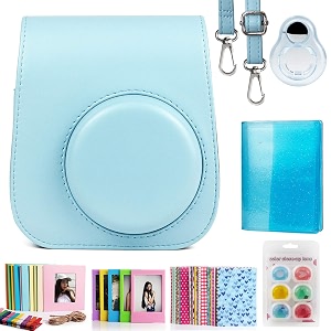 caiul camera accessories bundle compatible with fujifilm instax mini 11 blue