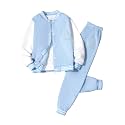 Cakaner Boys Color Block Button Down Shirt and Jogger Pants Button Up Sweatsuits Sets (Size: 5-12T)
