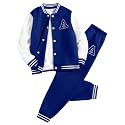 Cakaner Boys Color Block Button Down Shirt and Jogger Pants Button Up Sweatsuits Sets (Size: 5-12T)