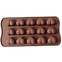 Cake Decor Silicon 15 Cavity Heart Design Brown Chocolate Mould, Ice Mould, Chocolate Decorating Mould