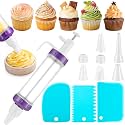 Cake Decorating Piping Kit with 7 Nozzles 3 Scrapers for Cupcake Appetizer