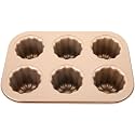 Six-cavity Carbon Steel Cake Mold for Mini Cakes and Chocolate