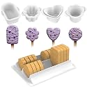 Cake Pop Cutter and Pusher with Tray - Circle Cake Pop Mold Set | Non-3D Printed | 1.75" Size | High-Capacity Dual-Cavity Cake Pop Tray | Smooth & Easy-Clean Surface