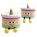 Cake-shaped storage basket with lid