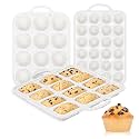 CAKETIME Metal Reinforced Bakeware Set, Silicone Muffin Pans for Baking Nonstick with Handle,12 &amp; 24 Cup Muffin Pans and 12-Cup Mini Loaf Pan, BPA Free