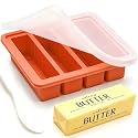 CAKETIME Silicone Butter Mold with Stainless Steel Frame &amp; Spatula