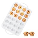 CAKETIME Silicone Mini Muffin Pan, Metal Reinforced Frame 24 Cups Cupcake Pan with Handle Nonstick for Baking Muffins, Cupcakes, Egg Bites