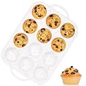 CAKETIME Silicone Muffin Pan with Metal Frame, Regular Size Cupcake Pan with Handle 12 Cups Nonstick Muffin Pan for Baking BPA Free 1 Pack