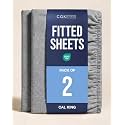 Cal King Fitted Sheet - Pack of 2 Fitted Bottom Sheet - Heathered Grey
