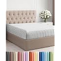 Cal King Fitted Sheet - Single Fitted Sheet Only - Cooling - Grey Stripes