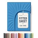 Cal King Fitted Sheet - Single Fitted Sheet Only - Cooling - Royal Blue