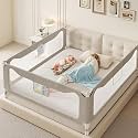 Cal King Size Bed Rail for Toddlers: (3 Pack) 3-Side Protection Bedrail for Kids -