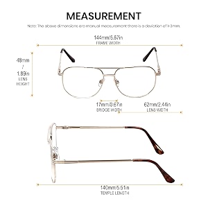 Calabria 1106 Metal Aviator Reading Glasses in