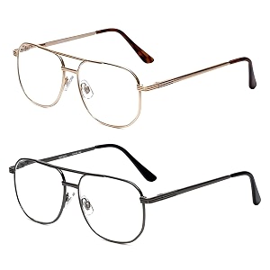 Calabria 1106 Metal Aviator Reading Glasses in