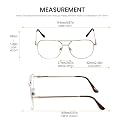 Calabria 1106 Metal Aviator Reading Glasses in