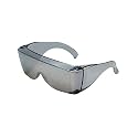 Calabria 3000 Fitover Safety Glasses with Uni-Lens – [Silver Mirror] Wrap Around Eye Protection | Anti-Fog Scratch Resistant | Protective Eyewear