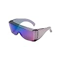 Calabria 3000 Fitover Safety Glasses with Uni-Lens – [Green Mirror] Wrap Around Eye Protection | Anti-Fog Scratch Resistant | Protective Eyewear