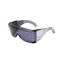 Calabria 3000 Fitover Safety Glasses with Uni-Lens – [Smoke Grey USA] Wrap Around Eye Protection | Anti-Fog Scratch Resistant | Protective Eyewear