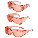 Calabria Unisex Fitover Safety Glasses with Tinted Lenses | Fit Over Eyeglasses | Blue Light &amp; UV Protection Glasses