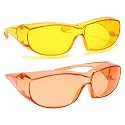 Calabria Unisex Fitover Safety Glasses with Tinted Lenses | Fit Over Eyeglasses | Blue Light &amp; UV Protection Glasses