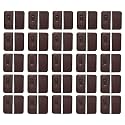 Calabria Medium Soft Slim Slip-in Eyeglass Case Brown w/Plastic Clip Faux Leather Mens Womens Glasses Pouch Sunglass Holder - 50PACK