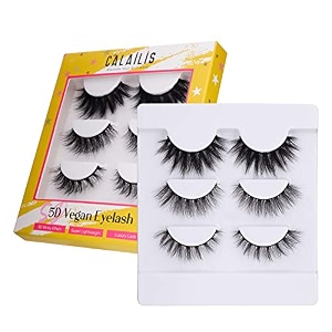 calailis false eyelash natural false lashes fluffy dramatic handmade reusable eyelashes with 5g false eyelash glue 3 styles cfd303
