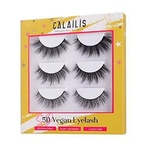 calailis false eyelash natural false lashes fluffy dramatic handmade reusable eyelashes with 5g false eyelash glue 3 styles cfd302
