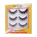 CALAILIS False Eyelash, Natural False Lashes, Fluffy Dramatic Handmade Reusable Eyelashes with 5g False Eyelash Glue 3 styles (CFD302)