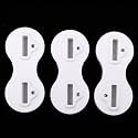 Calandis 3pcs Plastic Fusion Fins Plug Surfboard Tri Fins Base White 2x9+1x0deg