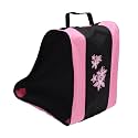 CALANDIS Kids Roller Skate Carry Bag - Pink, Large, 3-Layer Compartment, Oxford Cloth, Adjustable Strap