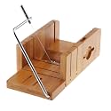 CALANDIS® Multi-Function Practical Wooden Soap Cutter Loaf Mold Soap Making Cutting Tools with Soap Beveler Planer, Wire Slicer