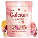 Calcium Gummies for Women with Vitamin D3, K2, Magnesium, Zinc – 180 Count