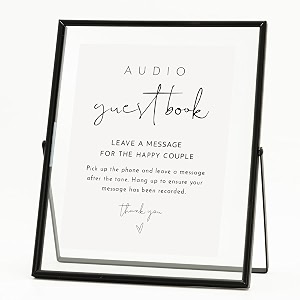 Calculs Audio Guest Book Sign Black 8x10