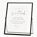 Calculs Audio Guest Book Sign, Black 8x10 Floating Picture Frame