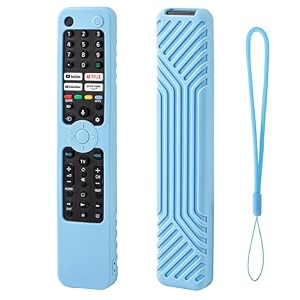 silicon heavy duty armor case cover pouch compatible for rmf-tx520p remote for sony smart tv voice with remote loop b-blue