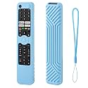 Silicon Heavy Duty Armor Case Cover Pouch Compatible for RMF-TX520P Remote for Sony Smart TV Voice With Remote Loop (B-Blue)