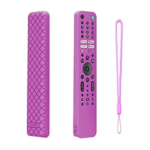 heavy duty armor silicone remote cover case pouch compatible for rmf-tx520p remote case for sony smart tv voice remote with remote loop remote not included b-black