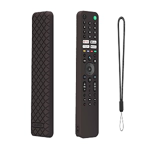 silicone cover case pouch compatible with sony rmf-tx520p smart tv voice remote with loop remote not included black