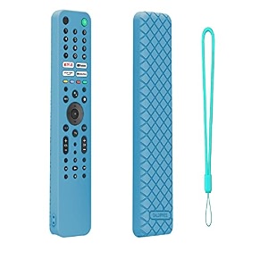 heavy duty armor silicone remote cover case pouch compatible for rmf-tx520p remote case for sony smart tv voice remote with remote loop remote not included b-black