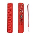 Silicone Voice Remote Case Pouch Compatible with RMF-TX520P - Sony Smart TV Remote with Loop (Red)