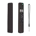 Silicone Cover Case Pouch Compatible with Sony RMF-TX520P Smart TV Voice Remote with Loop [Remote Not Included] (Black)