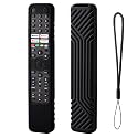 Heavy Duty Armor Silicone Remote Cover Case Pouch Compatible for RMF-TX520P Remote Case for Sony Smart Tv Voice Remote with Remote Loop [Remote NOT Included] (B-Black)