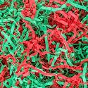 Caleihd 1/2 LB Crinkle Cut Paper Shredded Filler Paper for Gift Baskets Gift Box Confetti Paper Shreds Decoration Stuffing for Birthday, Weddings, Anniversaries, Christmas Wrapping Red&Green