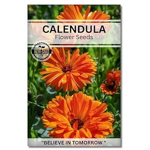 navika seeds  grow with us calendula flower seedperfect for home amp terrace gardening winter amp summer blooms in india-includes free e-book for kitchenbackyardgardening amp plantinghigh germination