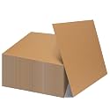 Calenzana 12x12 Browm Corrugated Cardboard Sheets, Flat Card Boards Inserts for Crafts, Packing, Shipping, Moving, Mailing, 100 Pack