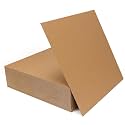 Calenzana 12x12 Browm Corrugated Cardboard Sheets, Flat Card Boards Inserts for Crafts, Packing, Shipping, Moving, Mailing, 50 Pack