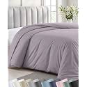 California Design Den Luxury King Size Duvet Covers, Dusky Lavender Grey