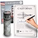 Californian Gifts | Real Piece of California | Highly Unique Gift idea | Blank Certificate to Write in The Name of Your Choice | for Women, Men, Birthday, Anniversary, Wedding